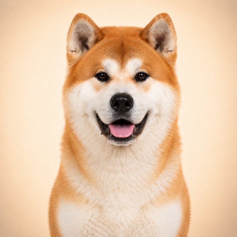 Akita dog portrait