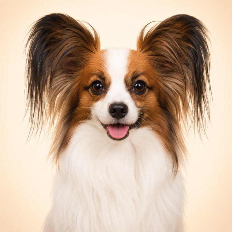 Papillon dog portrait