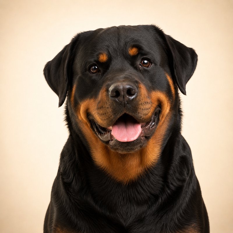 Rottweiler dog portrait