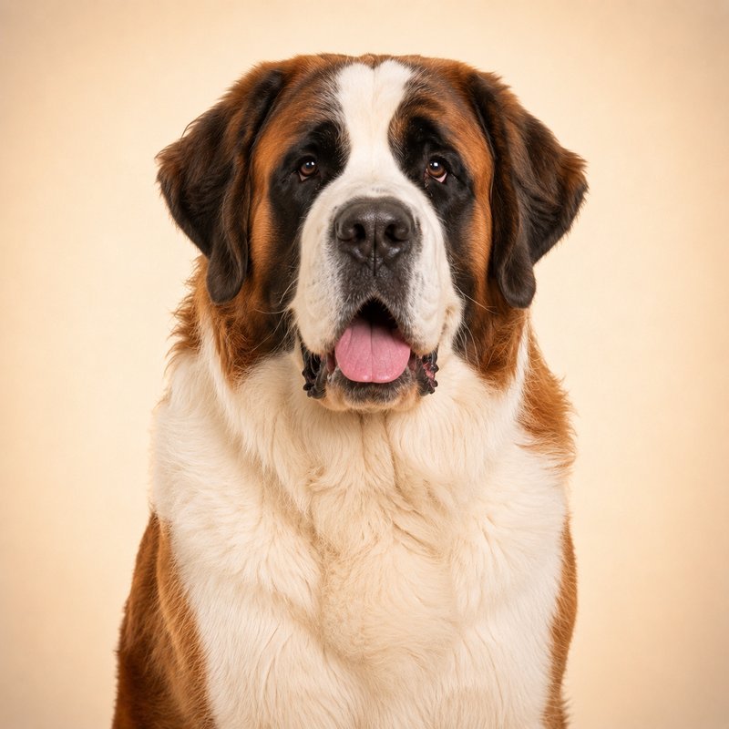 Saint Bernard dog portrait