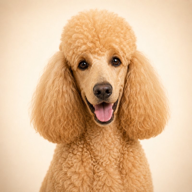 Poodle dog portrait